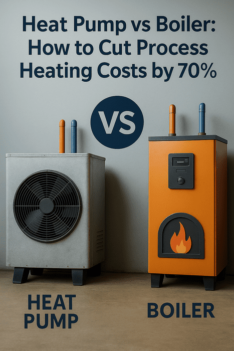 Heat pump vs boiler efficiency comparison chart showing cost savings