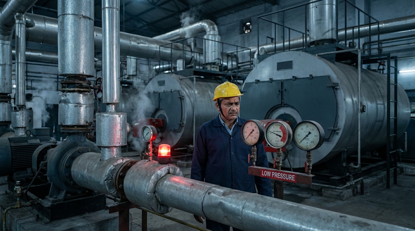 Indian factory with gas pipeline — the Iran war gas crisis is disrupting industrial supply across the country